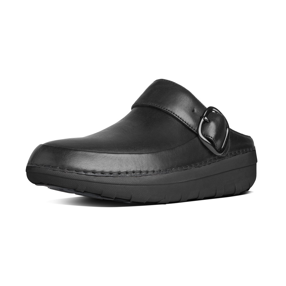 Fitflop Womens Clogs Black - Gogh Pro Superlight Leather - GW7231896